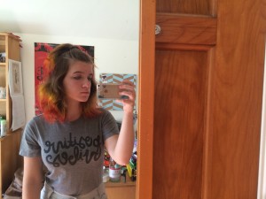 a friend dyed my hair it was very college